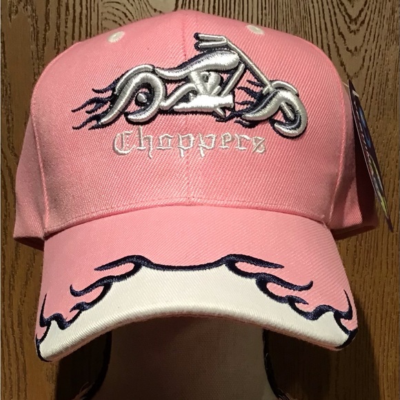 Pink Choppers Cap with Embroidered Flames NWT - Picture 1 of 8